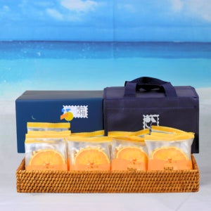 [제주애월] 제주 한라봉 봄봄과즐 15개입 추석 선물 세트 실속형 한과 부직포 선물세트