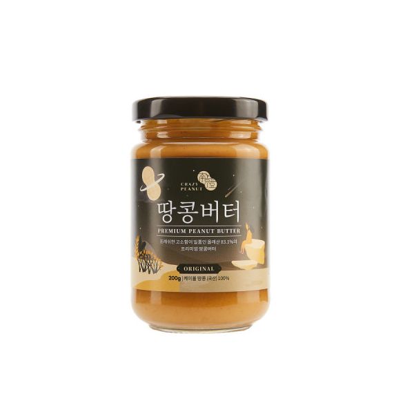 크레이지피넛 땅콩버터 무설탕 100 국산 땅콩 버터 잼 오리지널 500g 2개