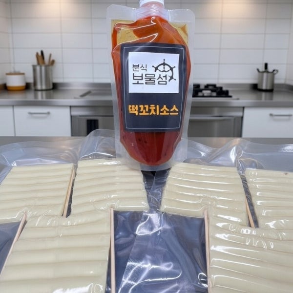 분식보물섬 캠핑 간식 소떡소떡 떡꼬치 맛보기 밀키트(소스200g+떡2팩)