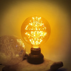 LED 에디슨 전구 G95 2W 눈꽃 포인트조명 볼구 볼전구 YD
