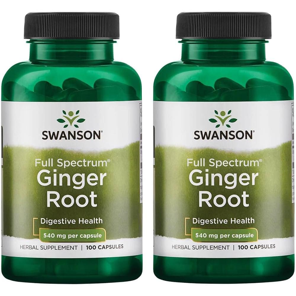 Swanson 스완슨 풀 <b>스펙트럼 진저 루트 540mg</b> 100캡슐 2개