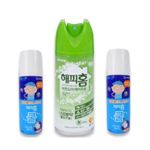 해피홈 모기기피제 세트 물파스 에어로졸