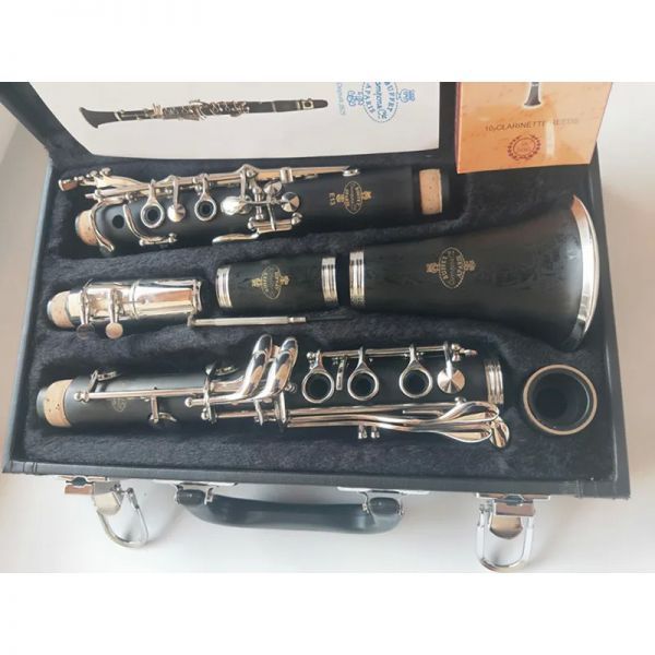 전문 수준의 새로운 뷔페 E13 클라리넷 17 키 Bb 악기 클라리넷, 블랙 케이스 포함, 베이클라이트 튜브