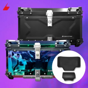 바이커스 오토바이 알루미늄 탑박스 배달통 가방 박스 블랙 레인보우 65L 85L