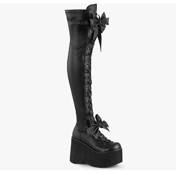 데모니아 플랫폼 롱부츠 여성신발 펑크 고스 코스프레 통굽 키높이신발 Demonia Women’s Kera-303 Thigh-high Boots