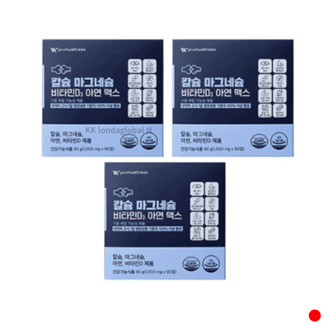 <b>푸름웰니스</b> 칼슘 마그네슘 비타민D <b>아연</b> 맥스 3개월분