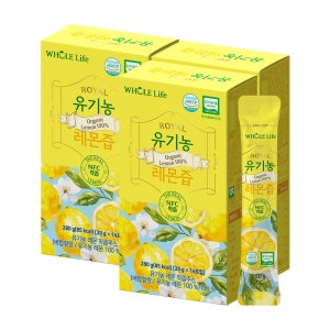 홀라이프 100% 유기농 NFC 착즙 레몬즙 원액 에이드 레몬수 14포, 3개