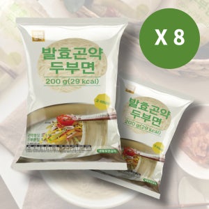 빼빼곤약 저칼로리 발효 곤약 두부면 200g, 8개