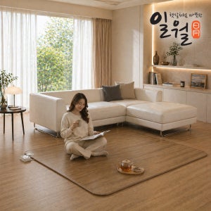 일월 전기장판 그랜드카본마루 카페트매트 분리난방 전기매트 거실용 대형