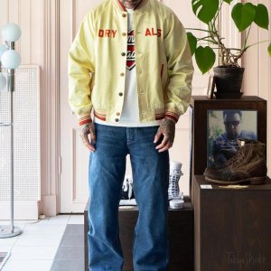 휴먼메이드 24FW 스타디움 자켓 옐로우