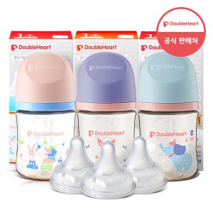 더블하트 모유실감 디어프렌즈 160ml(젖병3개+젖꼭지S 3입)