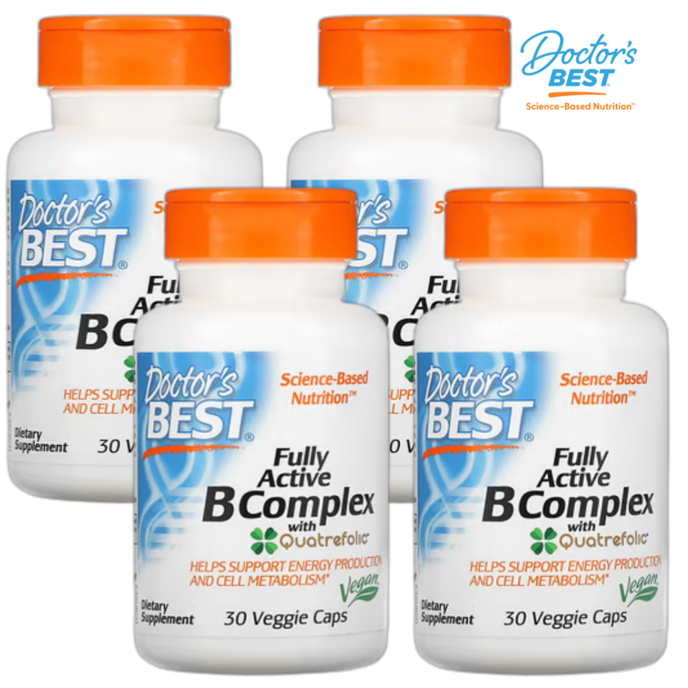 닥터스베스트 비타민B 활성형엽산 고약사비타민b Quatrefolic 30캡슐, 4개