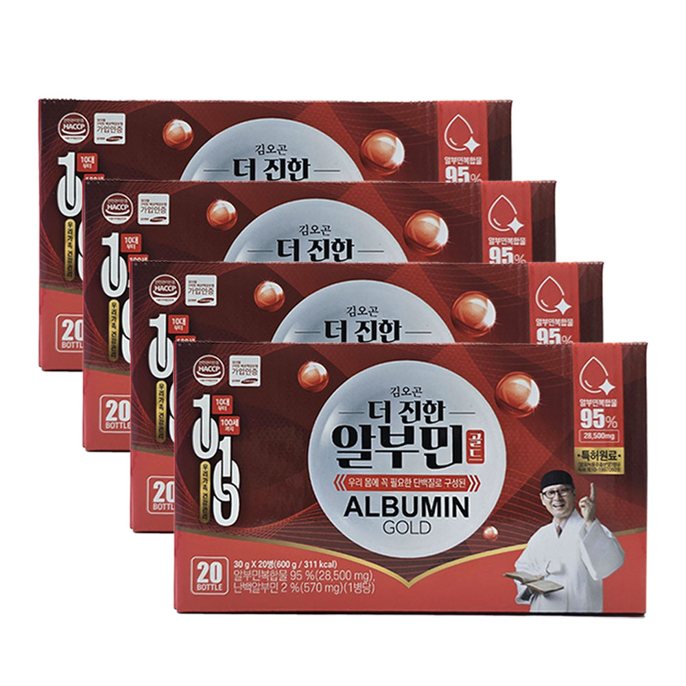 김오곤 마시는 알부민 더 진한 골드 영양제 30g 20병 4박스