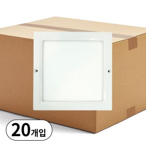 (박스상품) 레드밴스 사각 LED 직부등 20W 슬림 엣지 현관등 베란다등 (20개입)