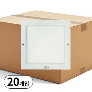 (박스상품) 레드밴스 사각 LED 센서등 20W 슬림 엣지 현관등 베란다등 (20개입)