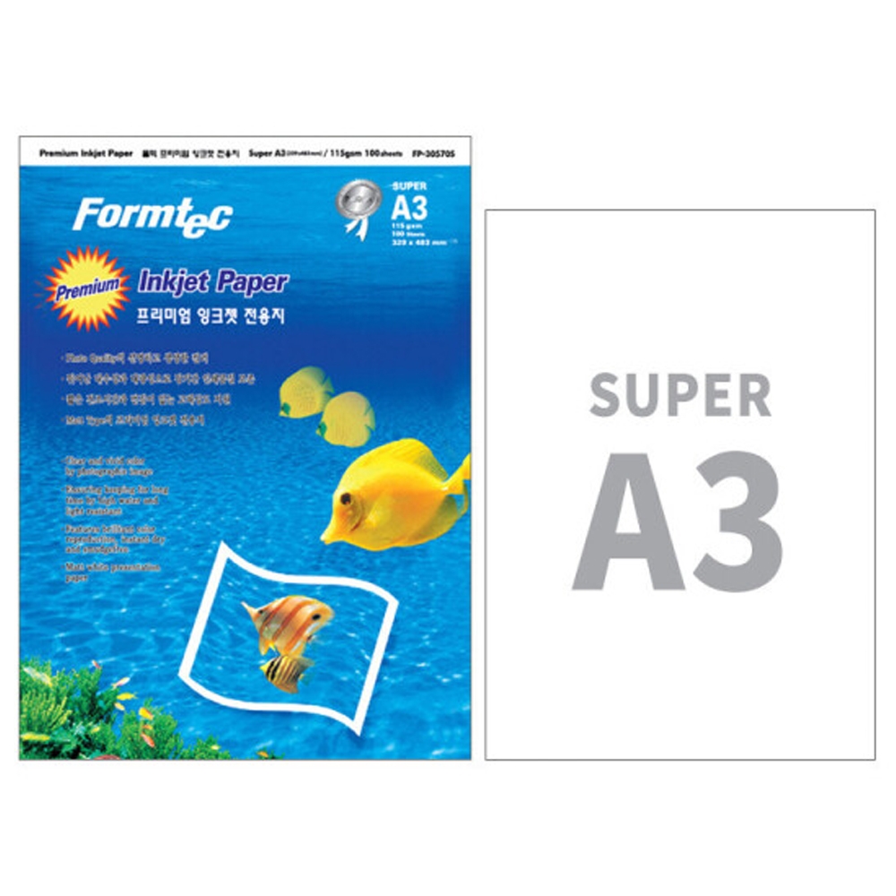 폼텍 컬러잉크젯전용지 슈퍼 A3 FP-30570S 100매 115g