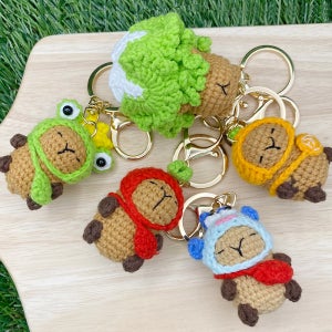 카피바라 뜨개 인형 키링 키홀더 가방고리