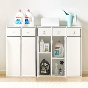 e스마트 데이지 가정용 사무실 재활용 3칸 분리수거함 70L+타포린백 3개포함