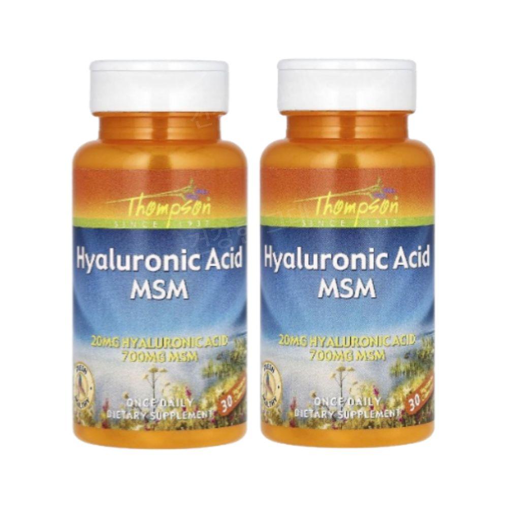 <b>톰슨</b> 히알루로닉 <b>엠에스엠</b> 30캡슐 2개 히알루론산 식이유황 MSM Hyaluronic