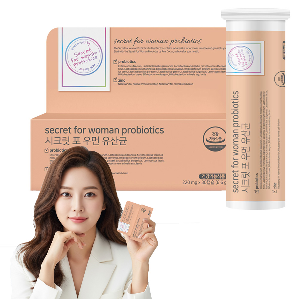 <b>리얼닥터</b> 시크릿 포 우먼 유산균 여성 질 건강 VL8 질유래 1개월