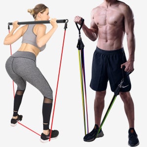 빼다 멀티조합 근력 저항운동 힙업 짐스틱 튜빙밴드 100LB 세트