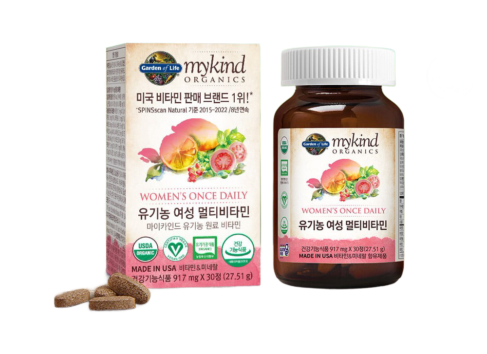 <b>유기농</b> 여성 멀티 <b>비타민</b> 917mg 30캡슐, 1개