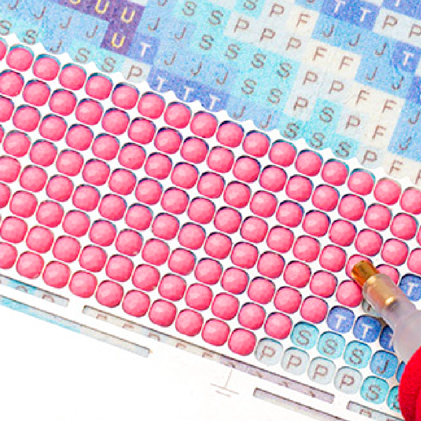 블링블링 보석십자수 도구 비즈라인맞춤자 보조 눈금자 라인정리