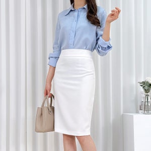여성 빅사이즈 S-3XL [5부/롱] 2기장 정장치마 오피스룩 면접룩 유비 H라인 스커트