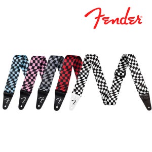펜더 WAVY CHECKERBOARD POLY 통기타 일렉 베이스기타 스트랩 멜빵