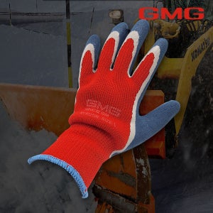 GMG 지엠지 코팅장갑 웜그립 레드 니트방한용 KR-W1212R 라텍스 이중코팅 미끄럼방지