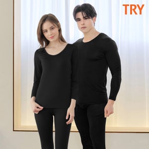 트라이 TRY 남자 여성 프리미엄 발열 히트업 내복 내의 상하의 세트