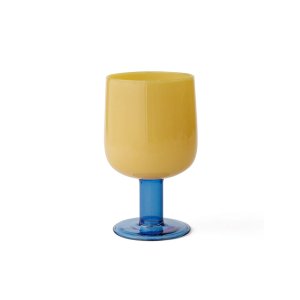 AMABRO 투톤 와인 글라스 TWO TONE WINE GLASS (1868) - 옐로우/블루 YELLOW/BLUE
