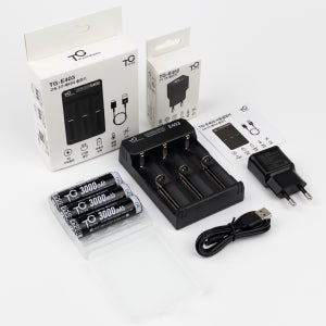 TG전자 고방전 18650 배터리 3000mAh 3알+고속 3구 충전기 TG-E1830 3PS