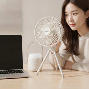 CAMPOREST 미니 탁상용 핸디 캠핑 선풍기 조명 겸용 99CP