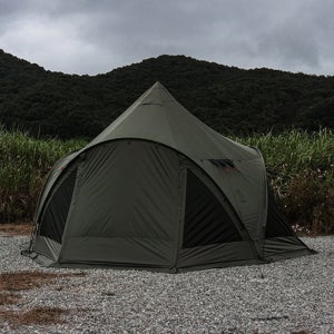 아버 아웃도어 크라운 쉘터 더 카키 캠핑 텐트 6인용 거실형