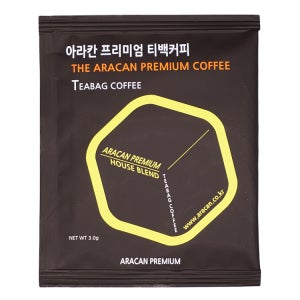 아라칸 아라비카 원두 티백커피 일회용커피 하우스블렌드 3g 100개