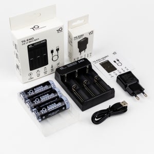 TG전자 고방전 26650 배터리 5000mAh 3알+고속 3구 충전기 TG-E2650 3PS
