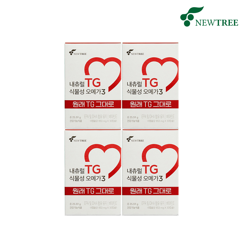 <b>뉴트리</b> 내츄럴 TG 식물성 <b>오메가</b>3 30캡슐, 4개
