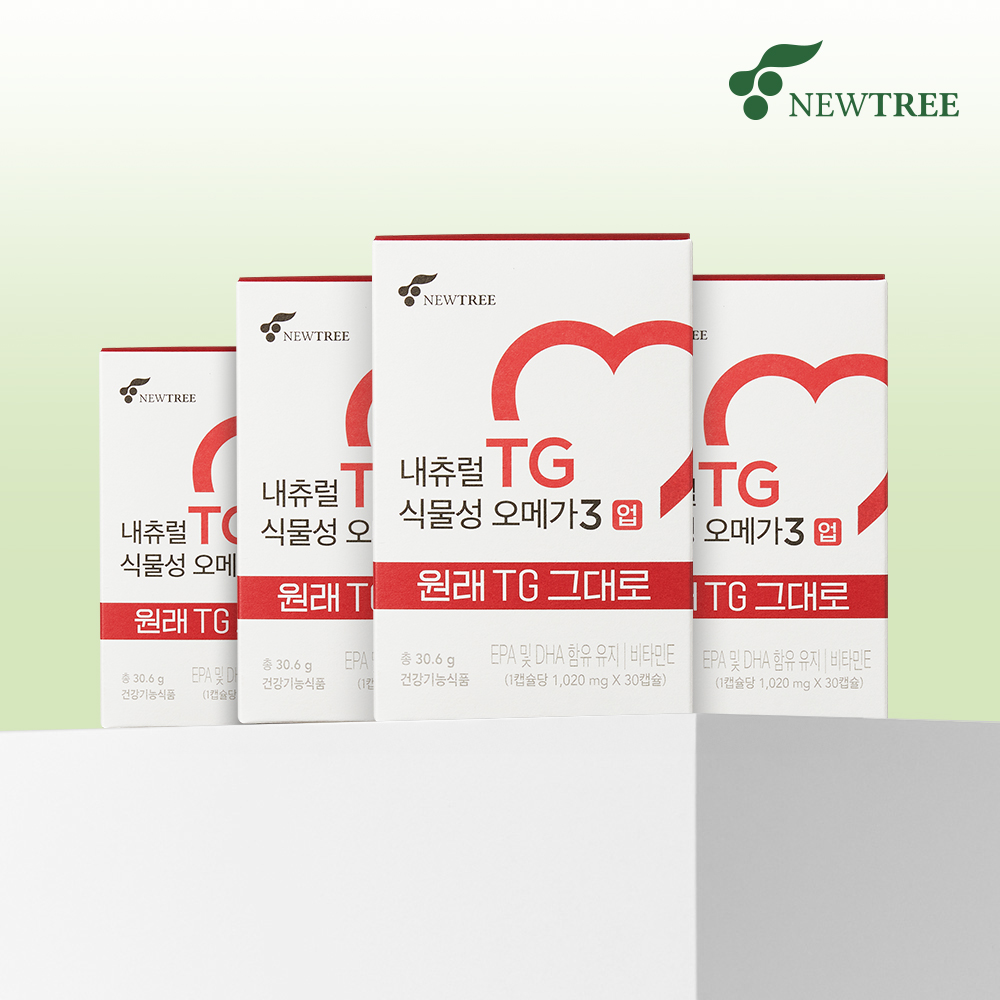 <b>뉴트리</b> 내츄럴 TG 식물성 <b>오메가</b>3 업 30캡슐, 4개