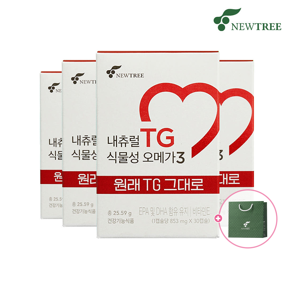 <b>뉴트리</b> 내츄럴 TG 식물성 <b>오메가</b>3 30캡슐, 4개