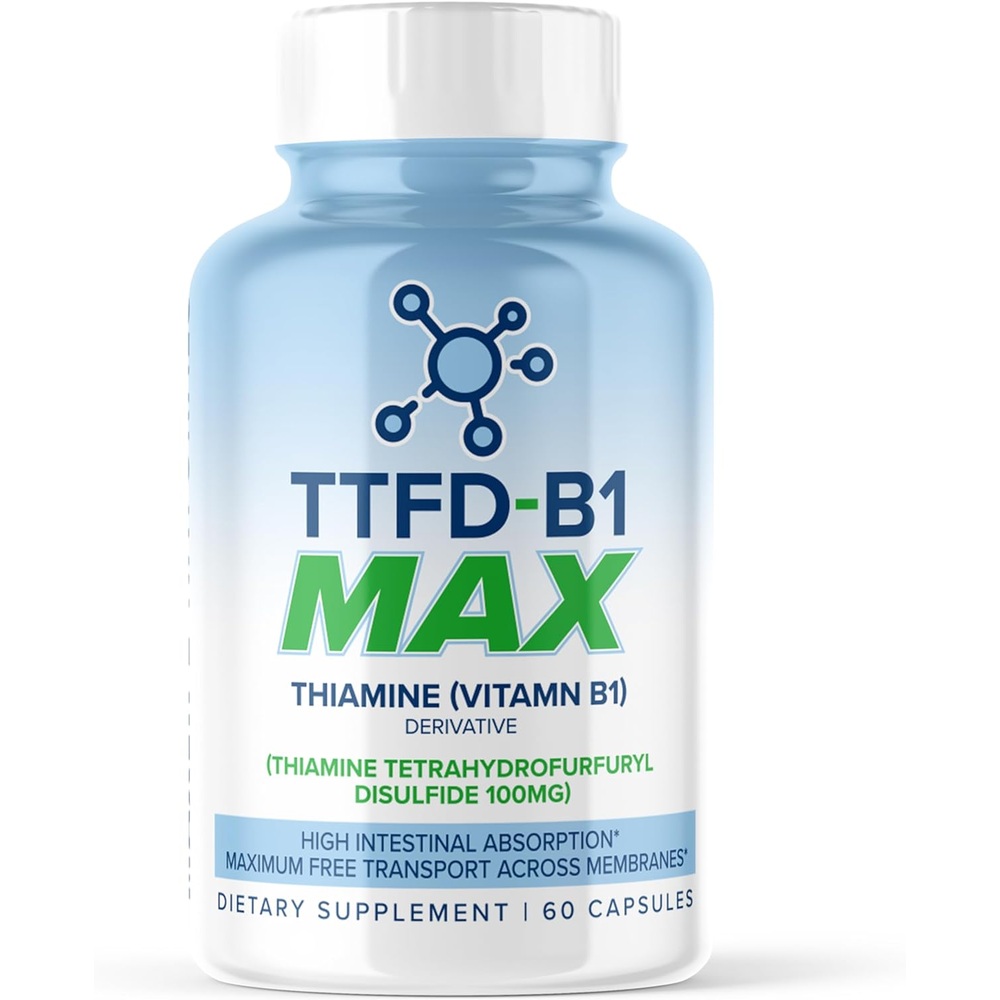 <b>푸르설티아민</b> TTFD B1 Max 티아민 비타민 B1 100mg 60캡슐