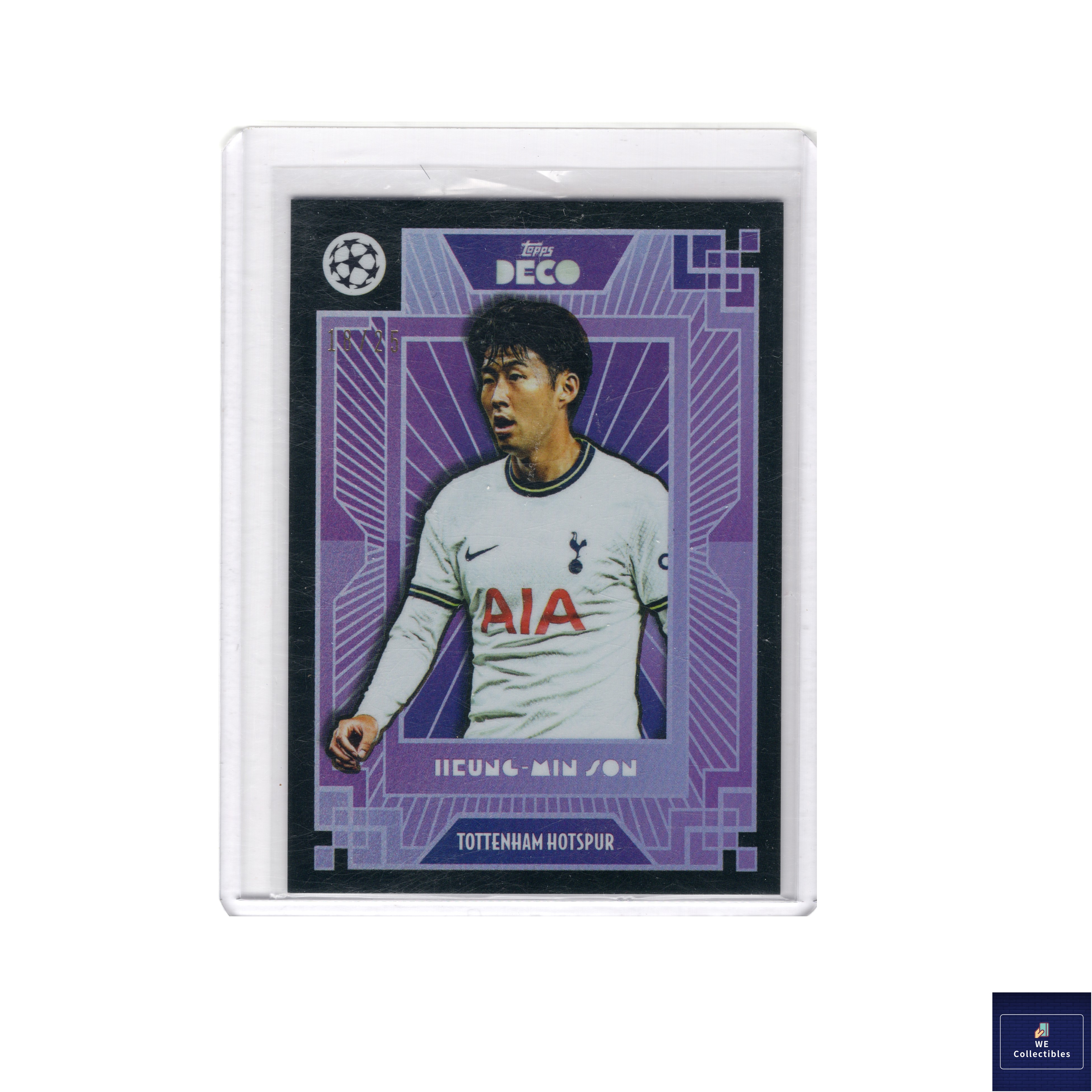 손흥민 축구카드 탑스 데코 25장한정 퍼플 2022 EPL카드 토트넘 3285