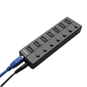넥스트유 NEXT-707U3 USB3.0 멀티허브 7포트 개별스위치 유전원 허브