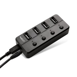 NEXTU NEXT-704UHP 4포트 USB허브 유전원 개별 전원 스위치 멀티포트