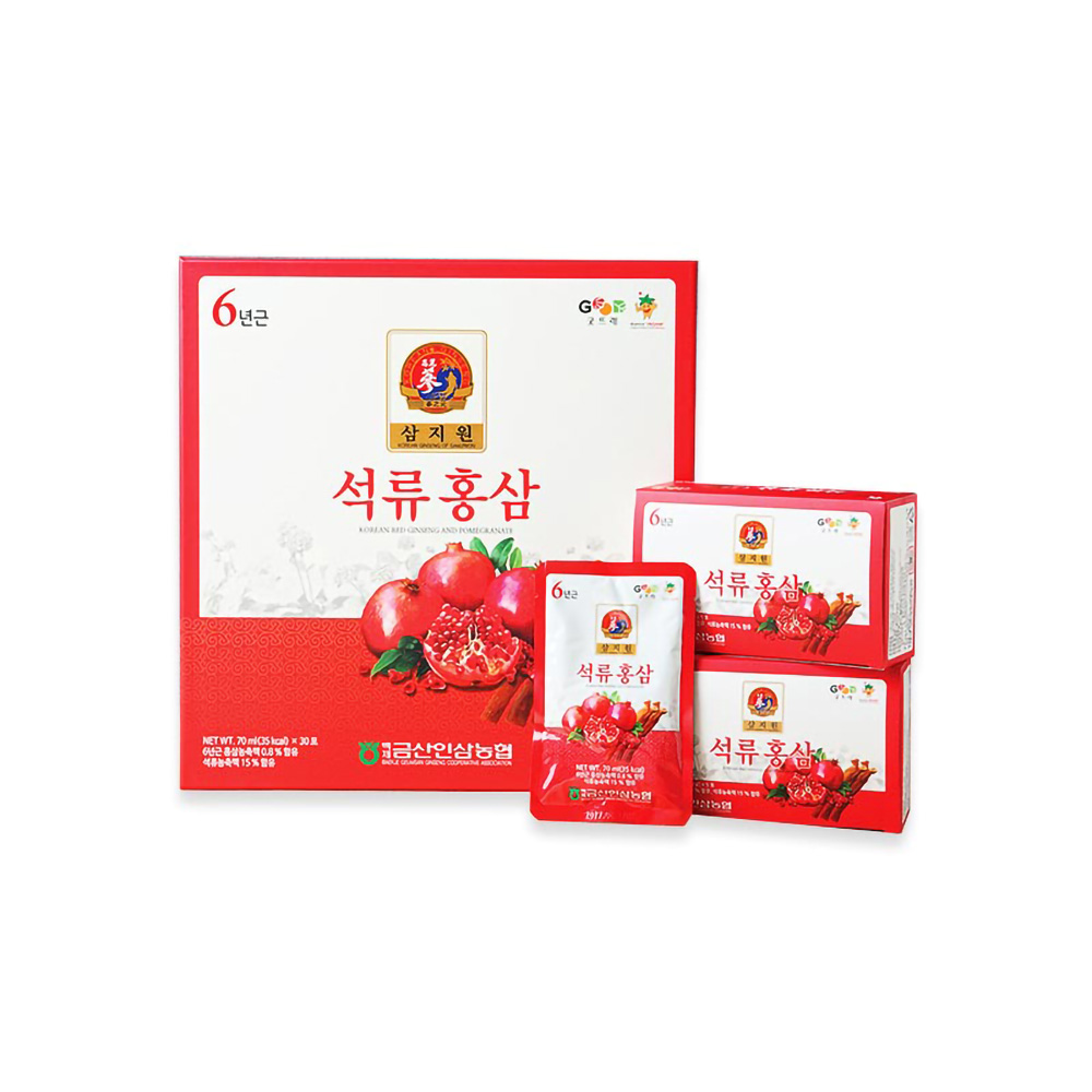 <b>백제금산인삼농협</b> 삼지원 6년근 석류 홍삼 (70ml x 30포)