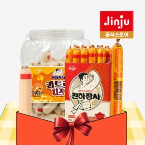 [대용량세트] 진주햄 천하장사 콰트로치즈 1200g+오리지날 800g 왕봉소세지