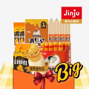 [왕봉스틱세트] 진주햄 천하장사 오리지날 800g+콰트로치즈 800g+더블링 콰트로치즈 450g 왕봉소세지