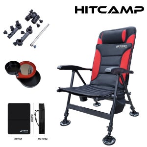히트캠프 풀세트 민물 낚시 의자 레드