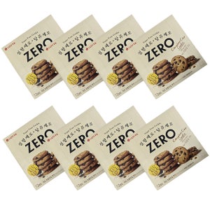 [롯데웰푸드] 제로 초콜릿 칩 쿠키 168g (8갑)