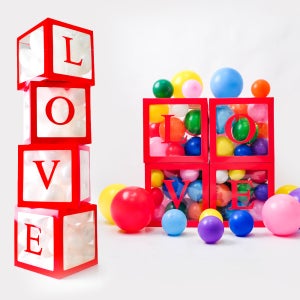 풍선선물박스(LOVE) 레드 풍선박스